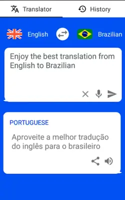 Brazilian - English Translator ( Text to Speech ) android App screenshot 0